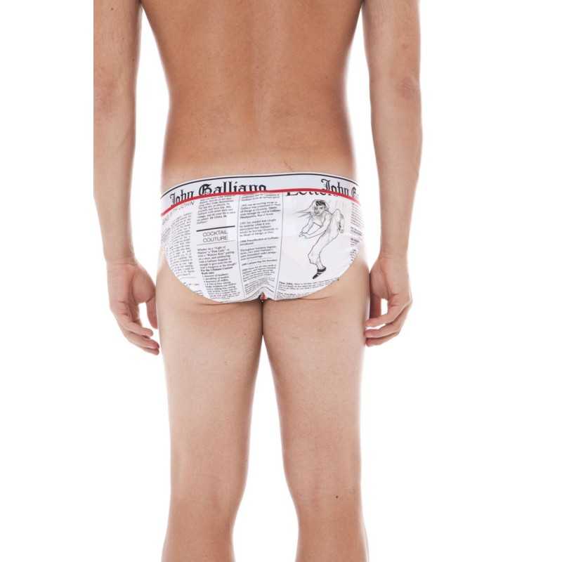 JOHN GALLIANO MEN'S WHITE BRIEFS