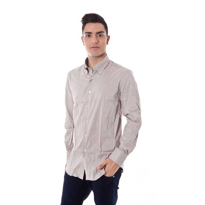 GIANFRANCO FERRÈ CAMICIA MANICHE LUNGHE UOMO BEIGE