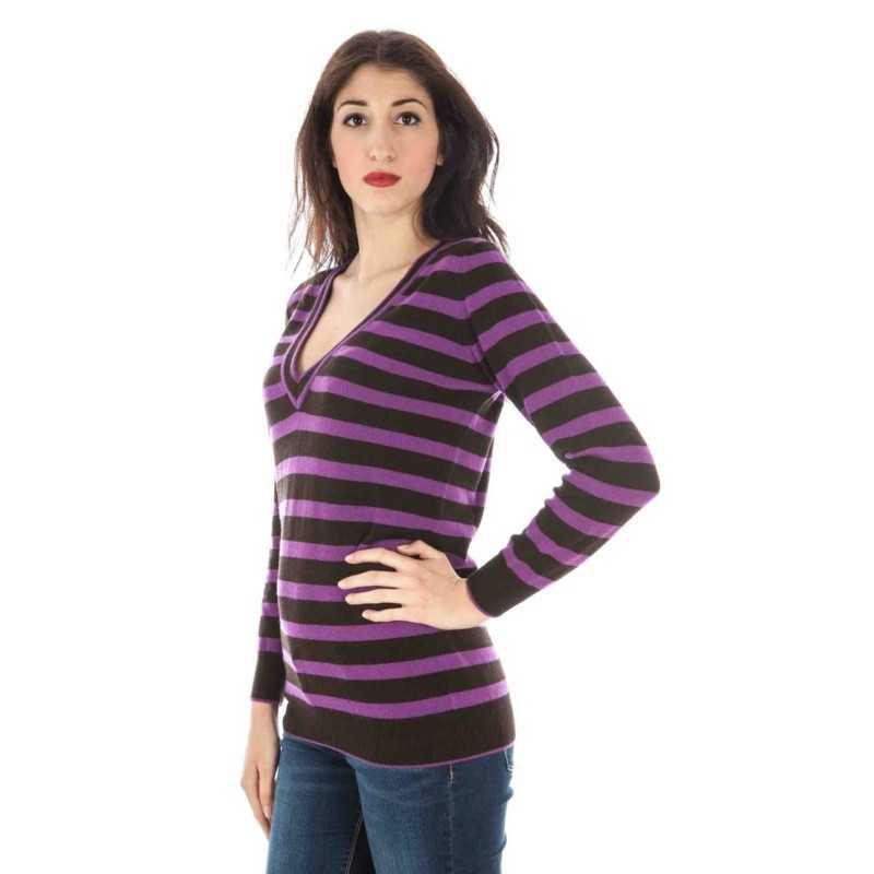 FRED PERRY WOMEN'S PURPLE SWEATER