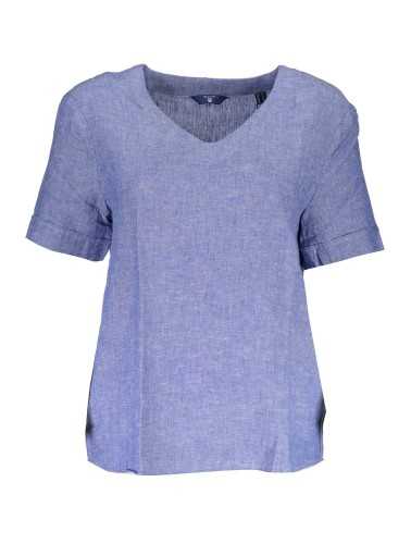 GANT T-SHIRT MANICHE CORTE DONNA BLU