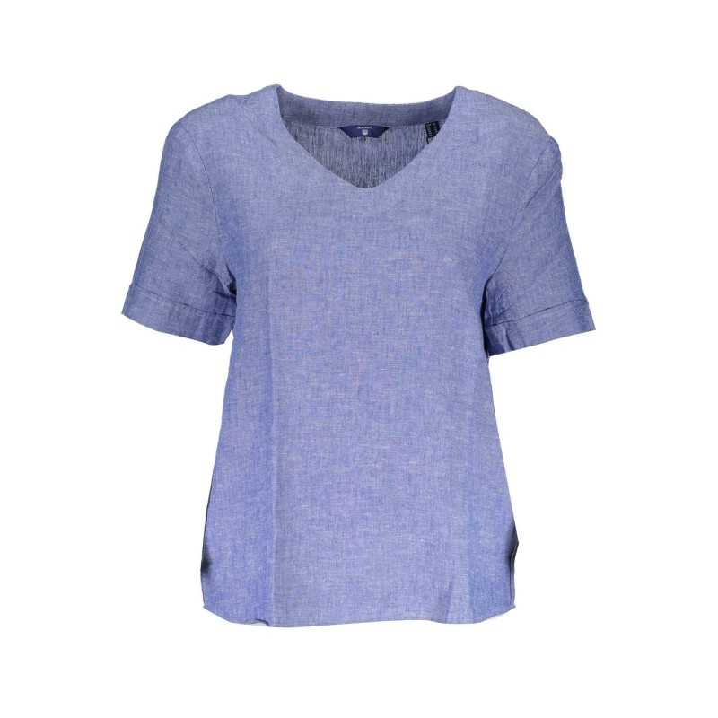 GANT T-SHIRT MANICHE CORTE DONNA BLU