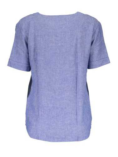 GANT T-SHIRT MANICHE CORTE DONNA BLU