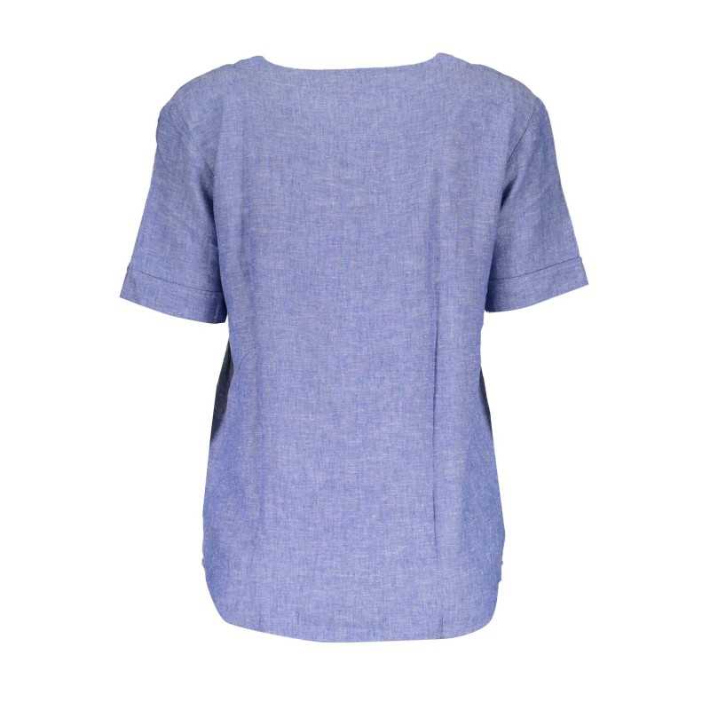 GANT T-SHIRT MANICHE CORTE DONNA BLU