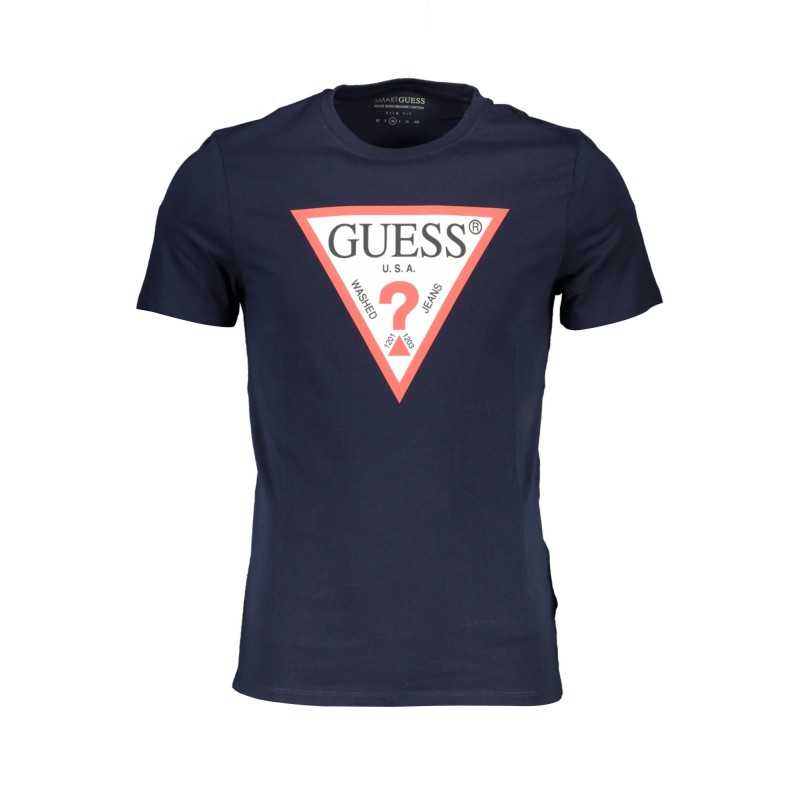 GUESS JEANS MEN'S SHORT SLEEVE T-SHIRT BLUE