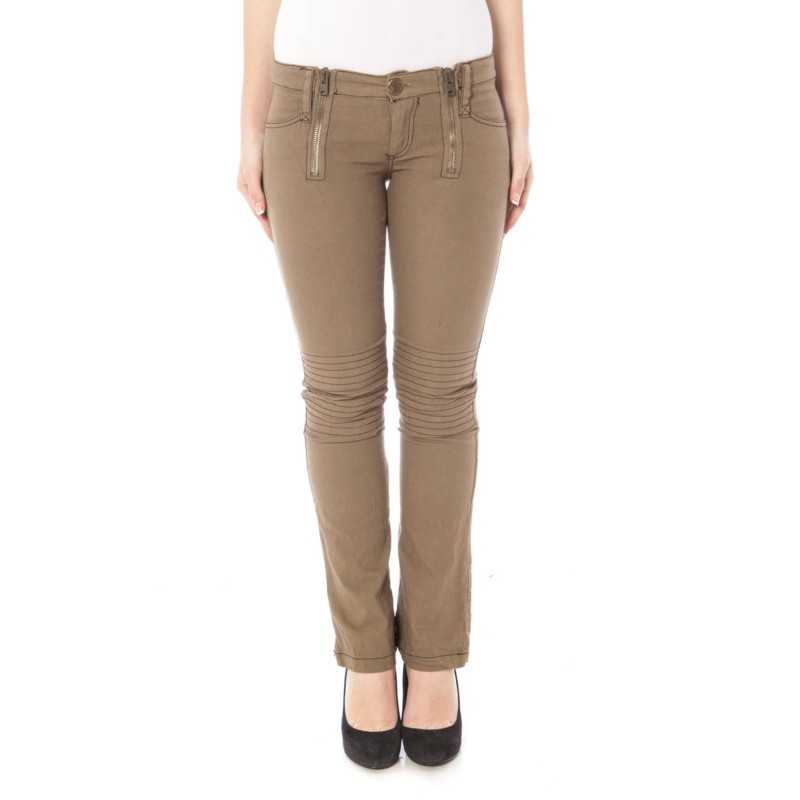 KING'S JEANS WOMEN'S BROWN TROUSERS