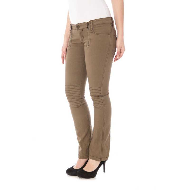 KING'S JEANS WOMEN'S BROWN TROUSERS