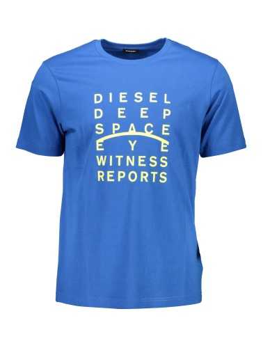 DIESEL MEN'S SHORT SLEEVE T-SHIRT BLUE