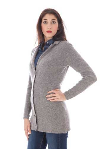 FRED PERRY CARDIGAN DONNA GRIGIO