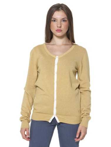 FRED PERRY CARDIGAN DONNA GIALLO