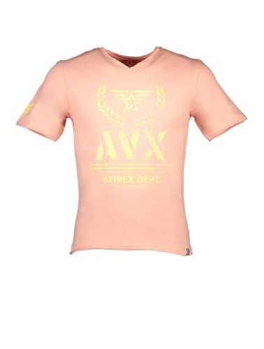 AVX AVIREX DEPT MEN'S SHORT SLEEVE T-SHIRT PINK