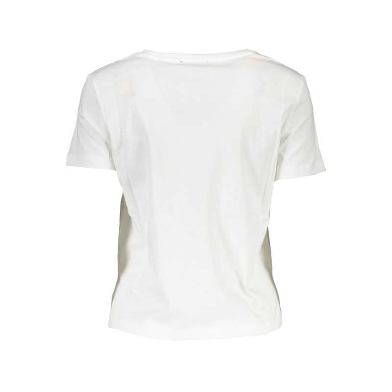 GUESS JEANS T-SHIRT MANICHE CORTE DONNA BIANCO