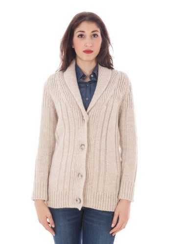 FRED PERRY CARDIGAN WOMAN BEIGE