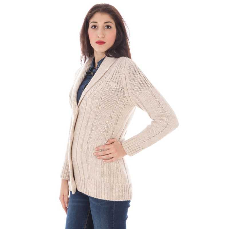 FRED PERRY CARDIGAN WOMAN BEIGE