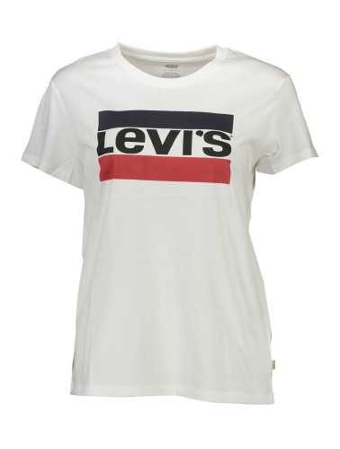 LEVI'S WHITE WOMAN SHORT SLEEVE T-SHIRT