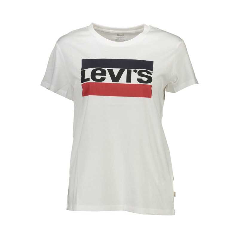 LEVI'S WHITE WOMAN SHORT SLEEVE T-SHIRT