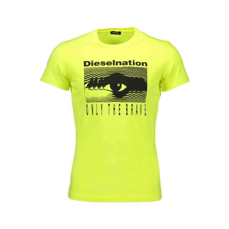 DIESEL YELLOW MEN'S SHORT SLEEVE T-SHIRT