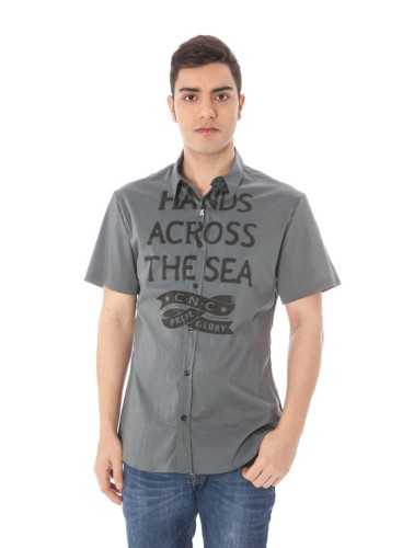 COSTUME NATIONAL SHORT SLEEVE SHIRT FOR MAN GRAY