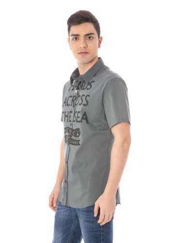 COSTUME NATIONAL SHORT SLEEVE SHIRT FOR MAN GRAY