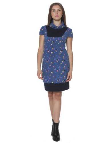 GINGER SHORT DRESS WOMAN BLUE