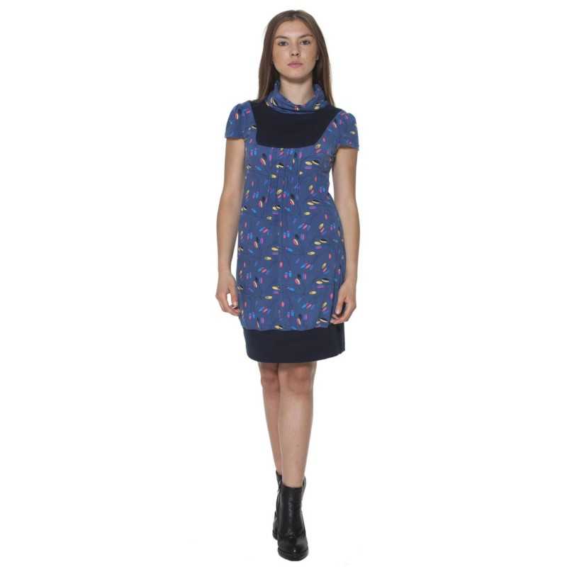 GINGER SHORT DRESS WOMAN BLUE