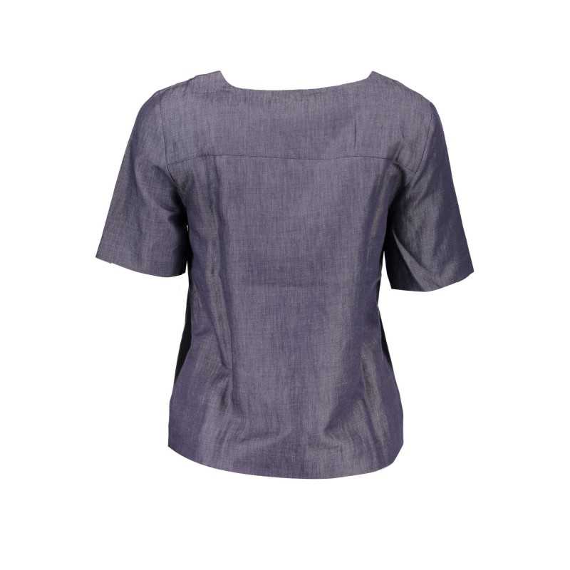 GANT T-SHIRT MANICHE CORTE DONNA BLU