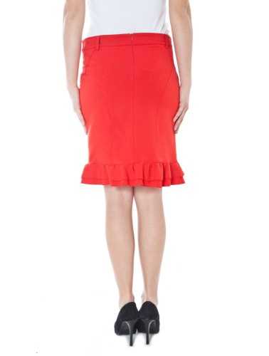 DENNY ROSE LONGUETTE SKIRT WOMAN RED