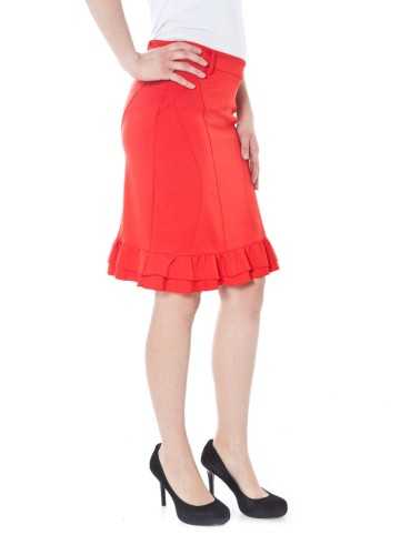 DENNY ROSE LONGUETTE SKIRT WOMAN RED