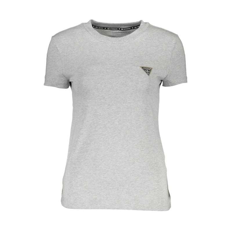 GUESS JEANS T-SHIRT MANICHE CORTE DONNA GRIGIO