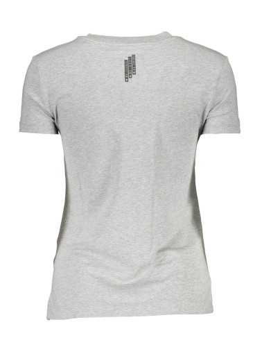 GUESS JEANS T-SHIRT MANICHE CORTE DONNA GRIGIO