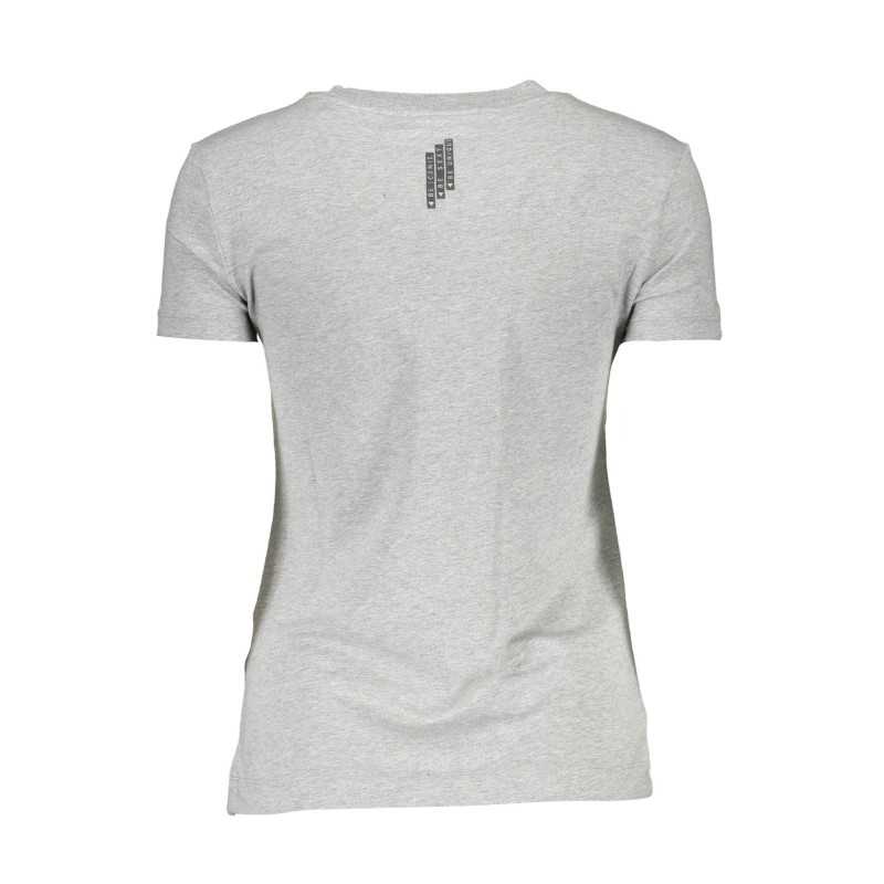 GUESS JEANS T-SHIRT MANICHE CORTE DONNA GRIGIO