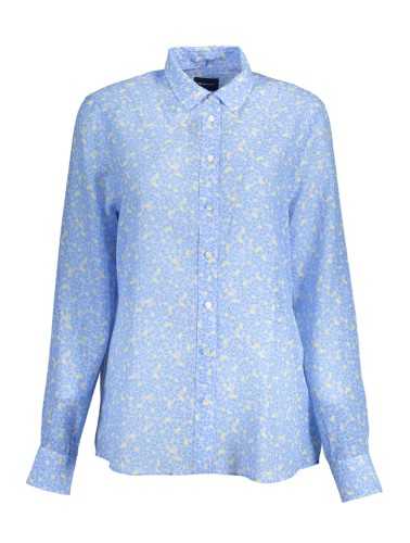 GANT CAMICIA MANICHE LUNGHE DONNA AZZURRO