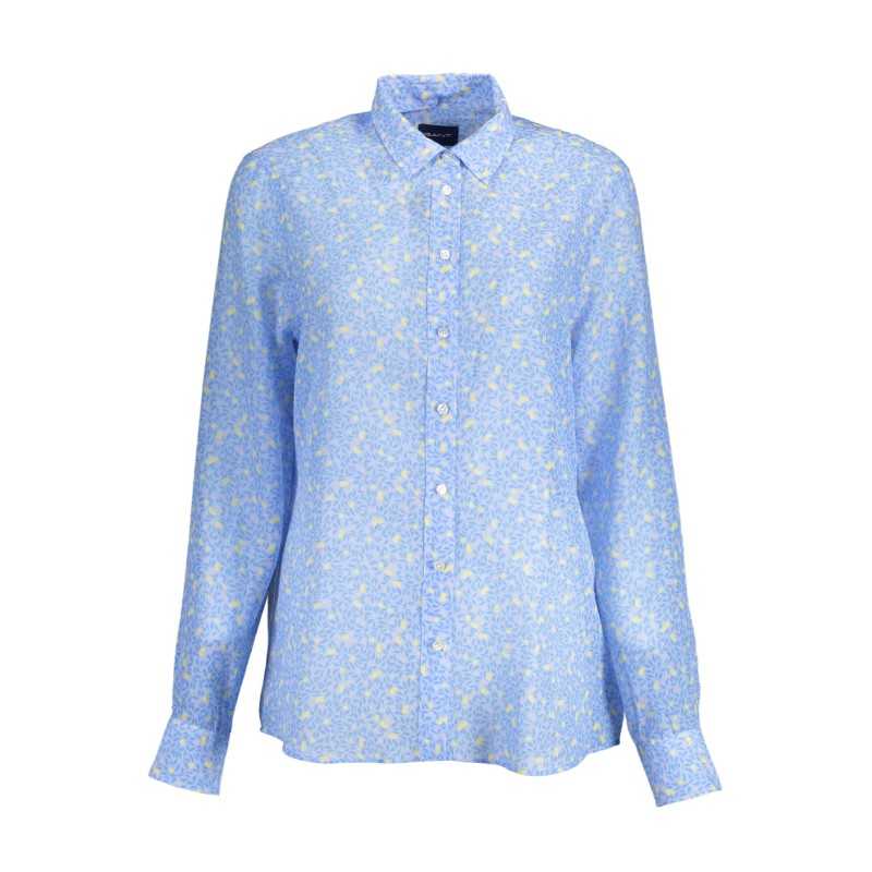 GANT CAMICIA MANICHE LUNGHE DONNA AZZURRO