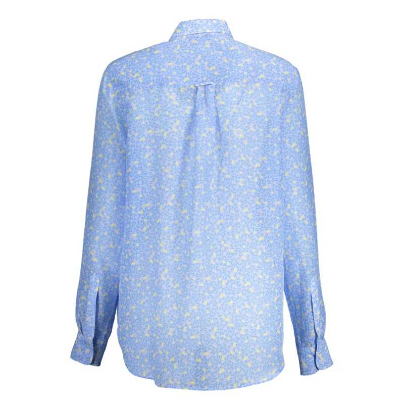 GANT CAMICIA MANICHE LUNGHE DONNA AZZURRO