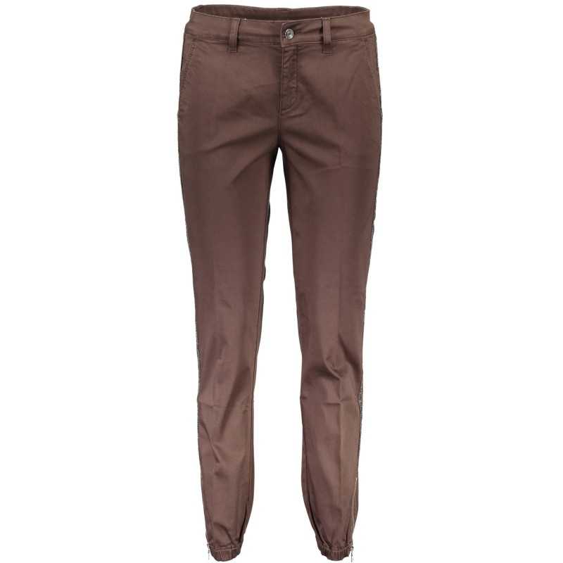 LIU JO BROWN WOMAN TROUSERS