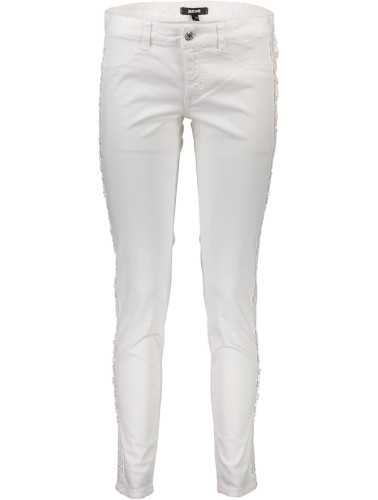 JUST CAVALLI WOMEN'S WHITE TROUSERS