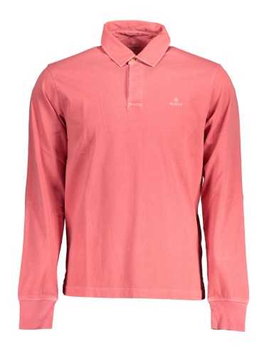 GANT MEN'S RED LONG SLEEVE POLO SHIRT