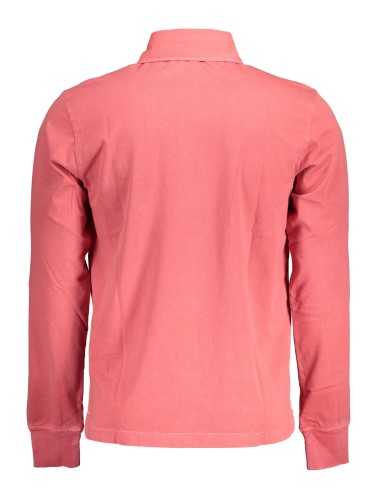 GANT MEN'S RED LONG SLEEVE POLO SHIRT