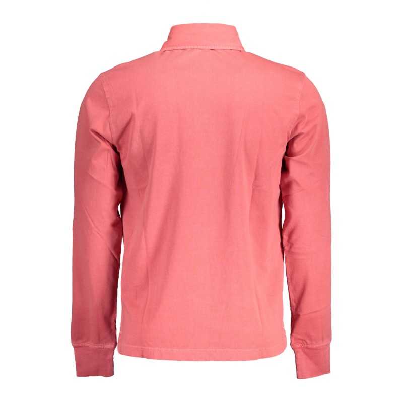 GANT MEN'S RED LONG SLEEVE POLO SHIRT