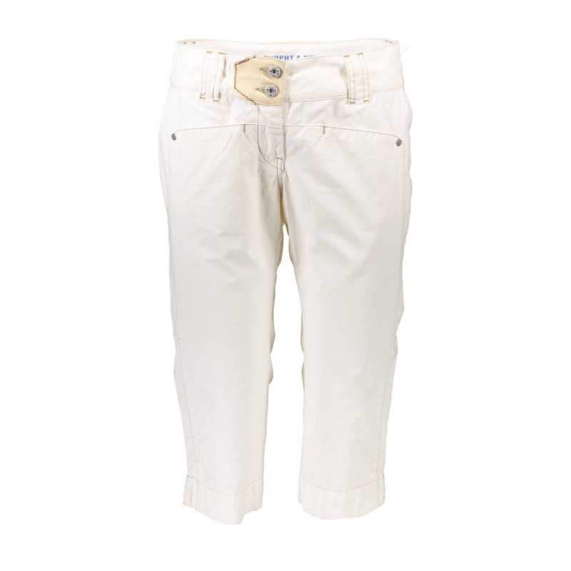 MURPHY & NYE WOMEN'S WHITE BERMUDA TROUSERS