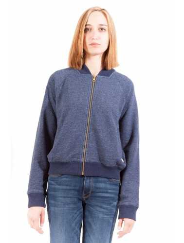 GANT SWEATSHIRT WITH ZIP WOMAN BLUE