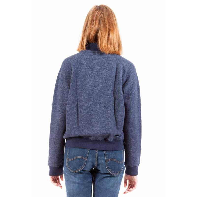 GANT SWEATSHIRT WITH ZIP WOMAN BLUE