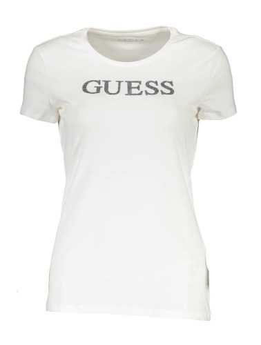 GUESS JEANS T-SHIRT MANICHE CORTE DONNA BIANCO