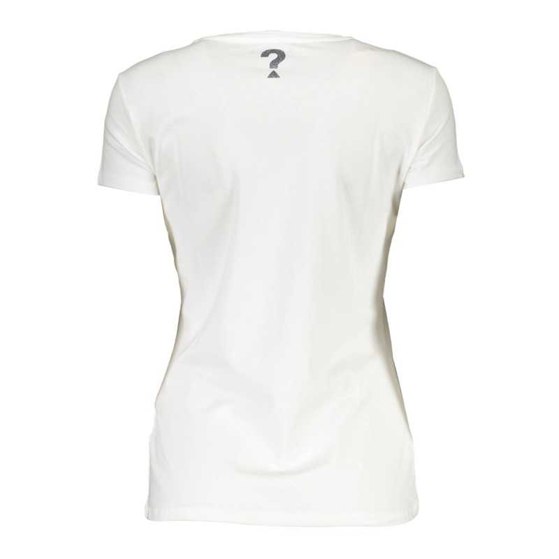 GUESS JEANS T-SHIRT MANICHE CORTE DONNA BIANCO