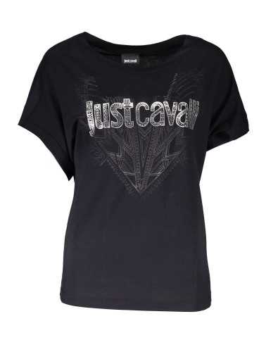 JUST CAVALLI T-SHIRT MANICHE CORTE DONNA NERO