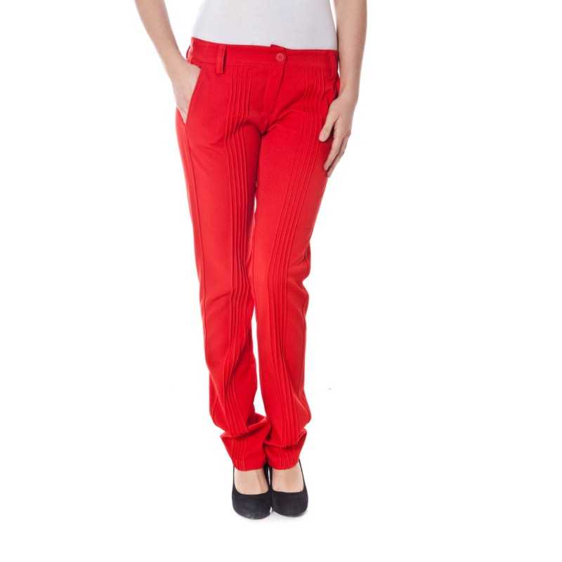 DENNY ROSE PANTALONE DONNA ROSSO