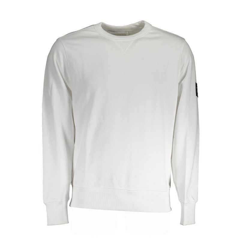 CALVIN KLEIN SWEATSHIRT WITHOUT ZIP MAN WHITE