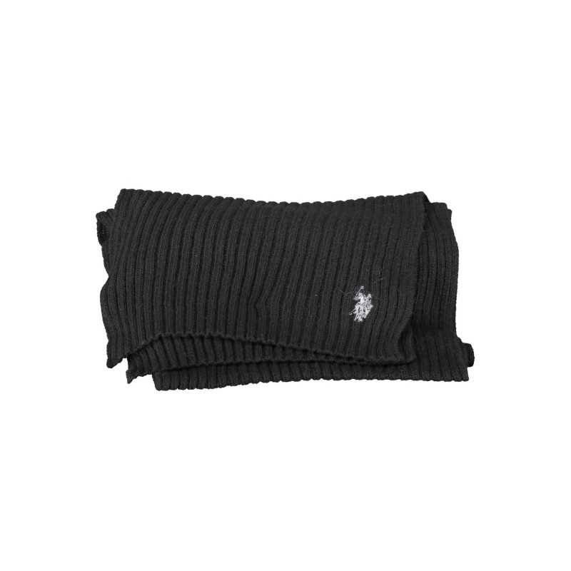 US POLO ASSN. BLACK MEN'S SCARF