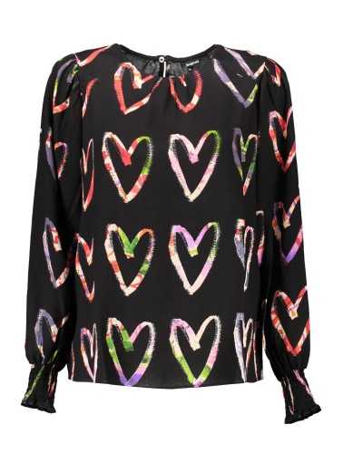 DESIGUAL T-SHIRT MANICHE LUNGHE DONNA NERO