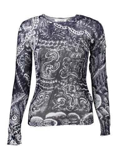 DESIGUAL WOMEN'S BLUE SWEATER