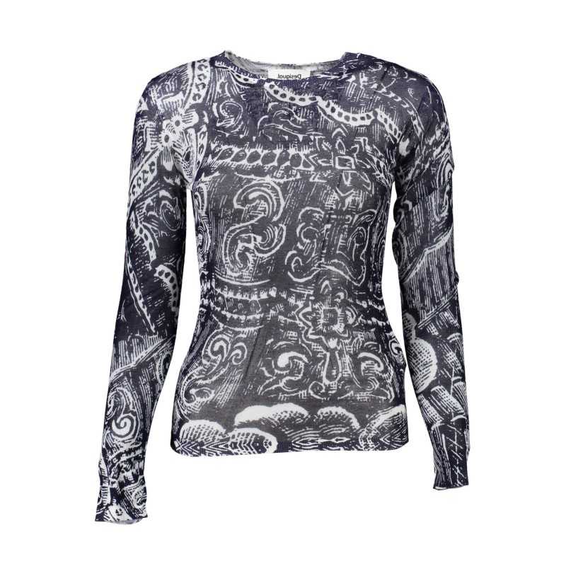 DESIGUAL WOMEN'S BLUE SWEATER